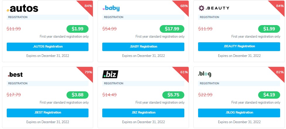 NameSilo2022年10月特价域名