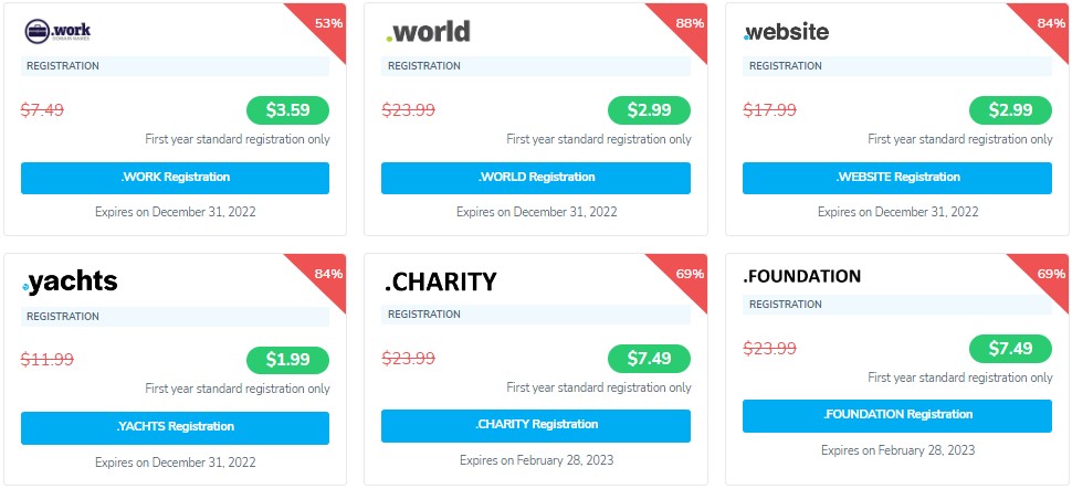 NameSilo2022年10月特价域名