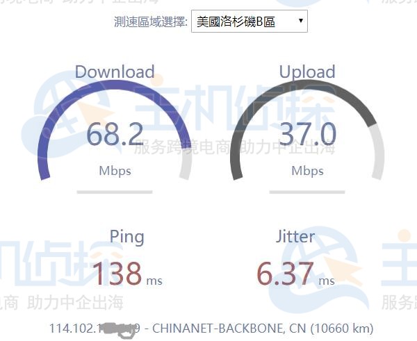 HostKvm洛杉矶VPS网络速度