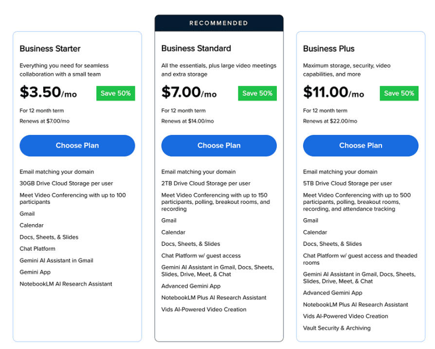 BlueHost Google Workspace优惠