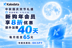 Kalodata中秋国庆双节优惠：使用折扣码idcspy会员享8折 年会员额外赠送40天